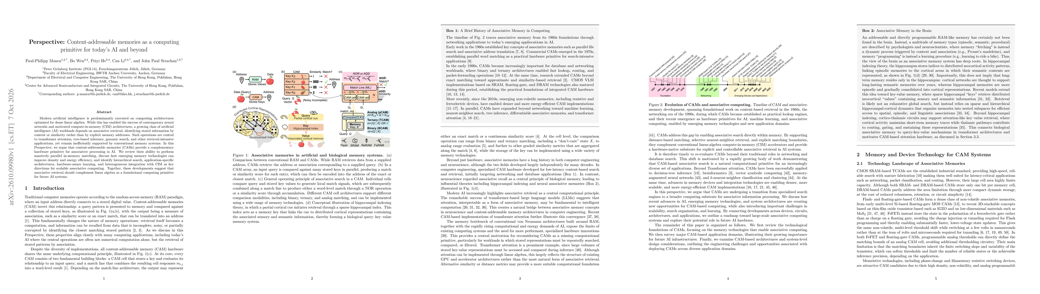 Thumbnail for Perspective: Content-addressable memories as a computing primitive for today's AI and beyond
