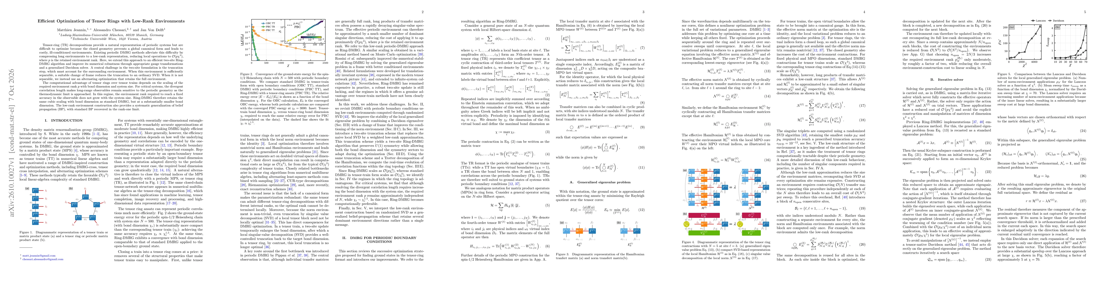 Thumbnail for Efficient Optimization of Tensor Rings with Low-Rank Environments