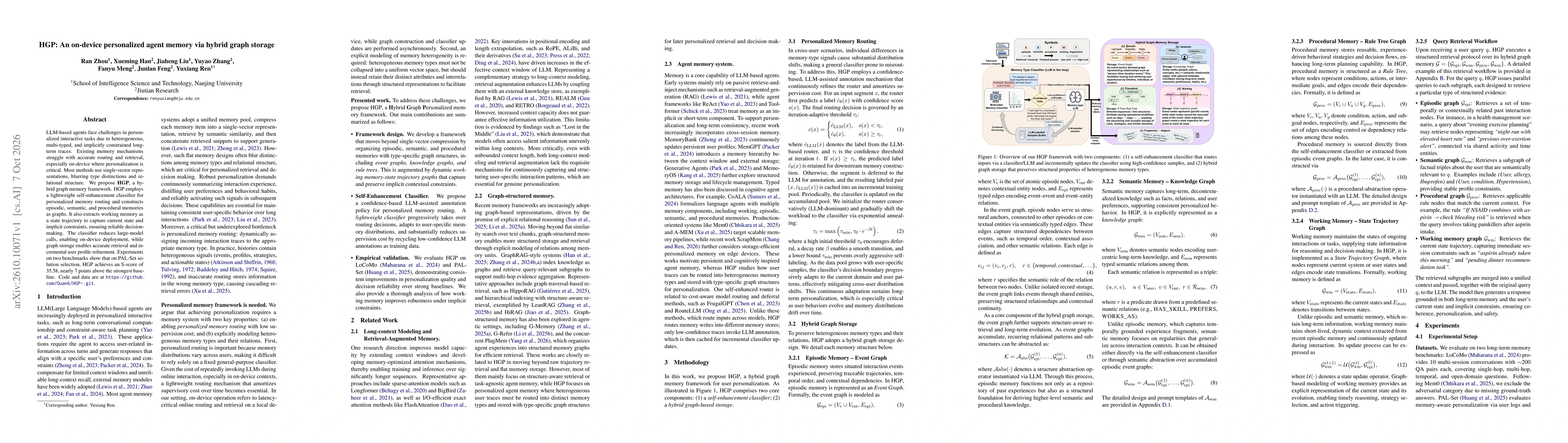 Thumbnail for HGP:An on-device personalized agent memory via hybrid graph storage