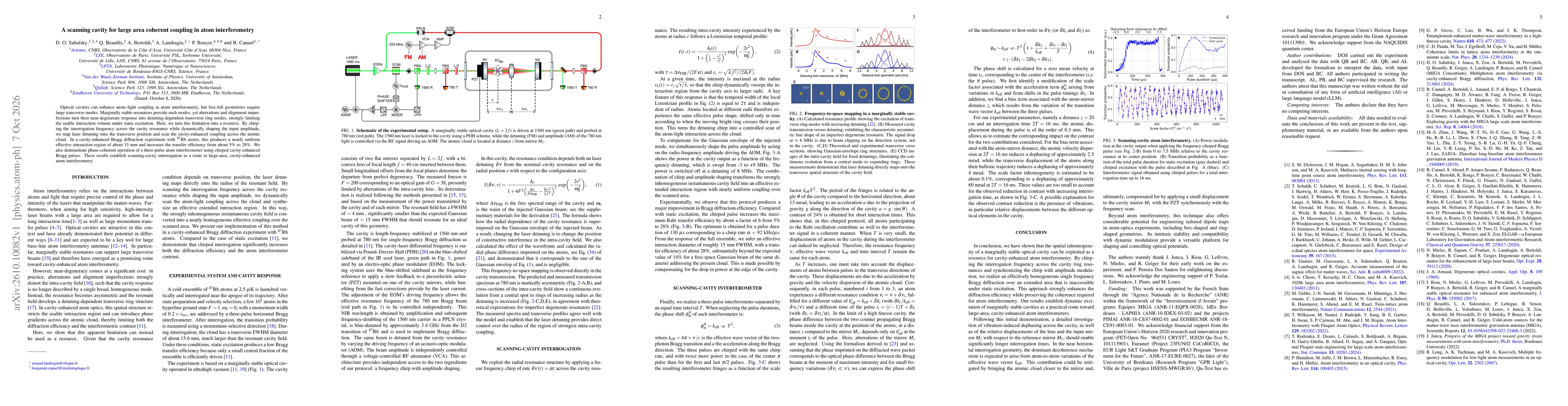 Thumbnail for A scanning cavity for large area coherent coupling in atom interferometry