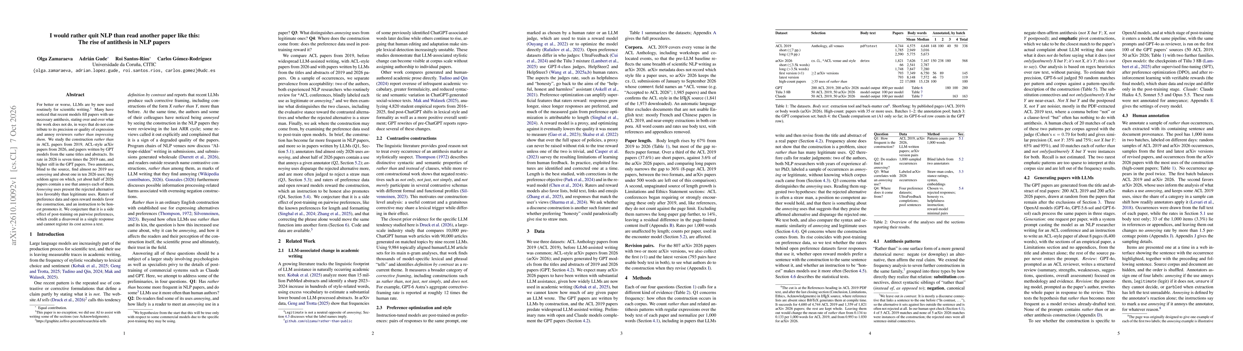 Thumbnail for I would rather quit NLP than read another paper like this: The rise of antithesis in NLP papers