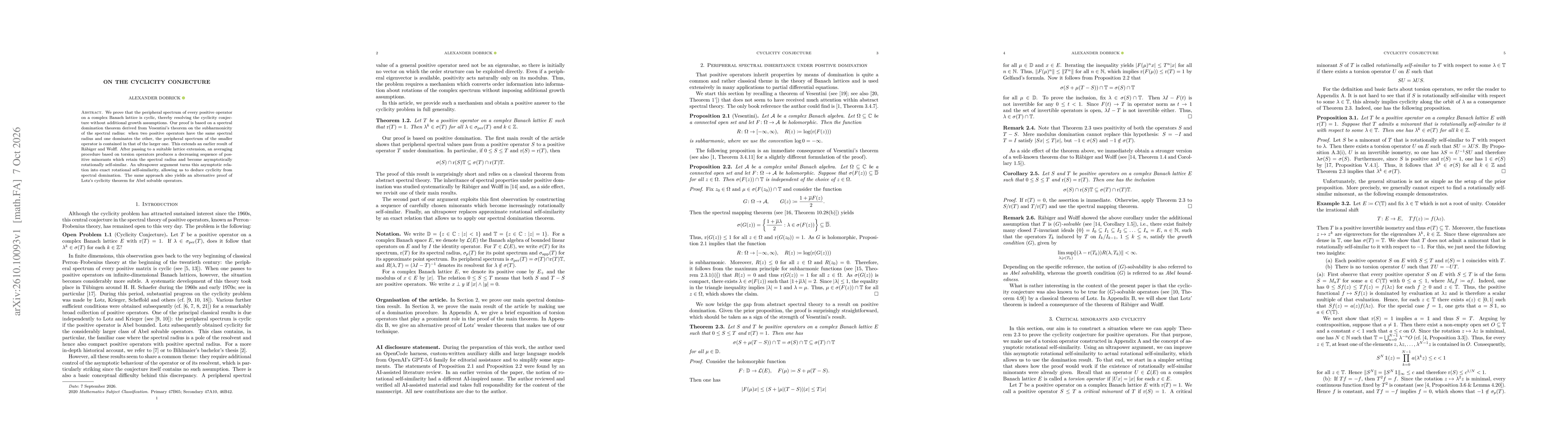 Thumbnail for On the Cyclicity Conjecture