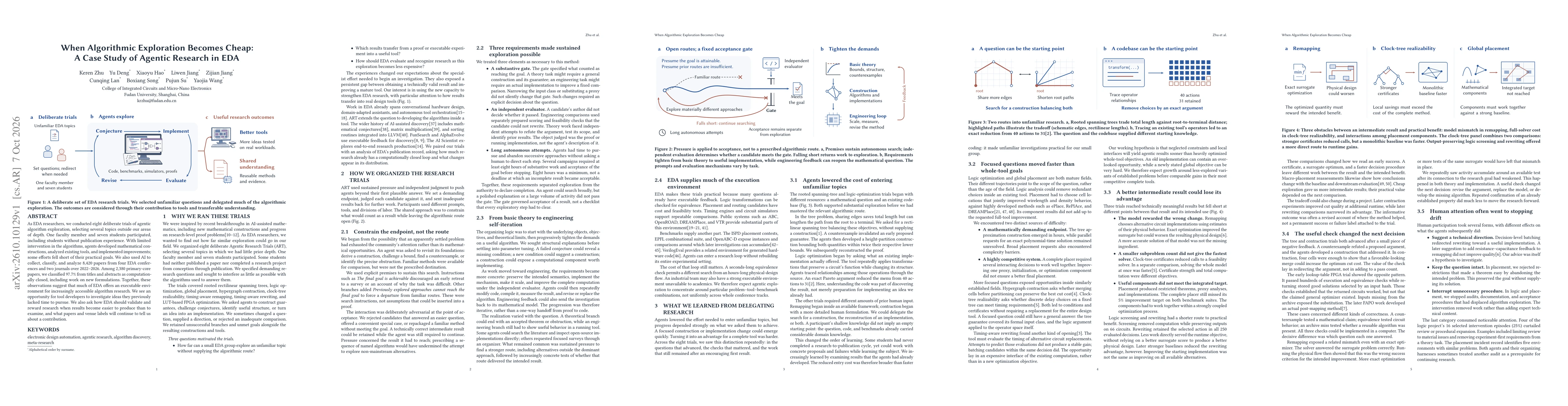 Thumbnail for When Algorithmic Exploration Becomes Cheap: A Case Study of Agentic Research in EDA