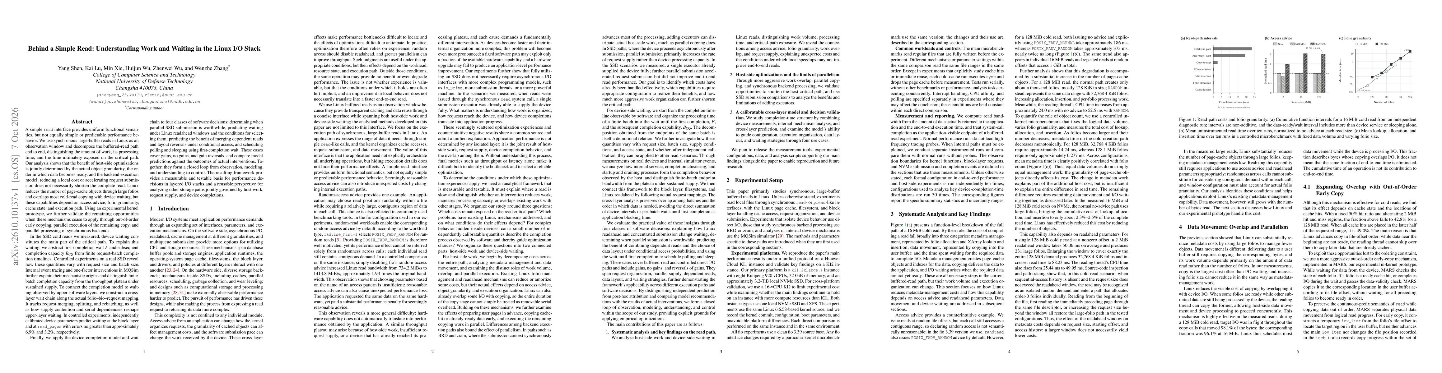 Thumbnail for Behind a Simple Read: Understanding Work and Waiting in the Linux I/O Stack