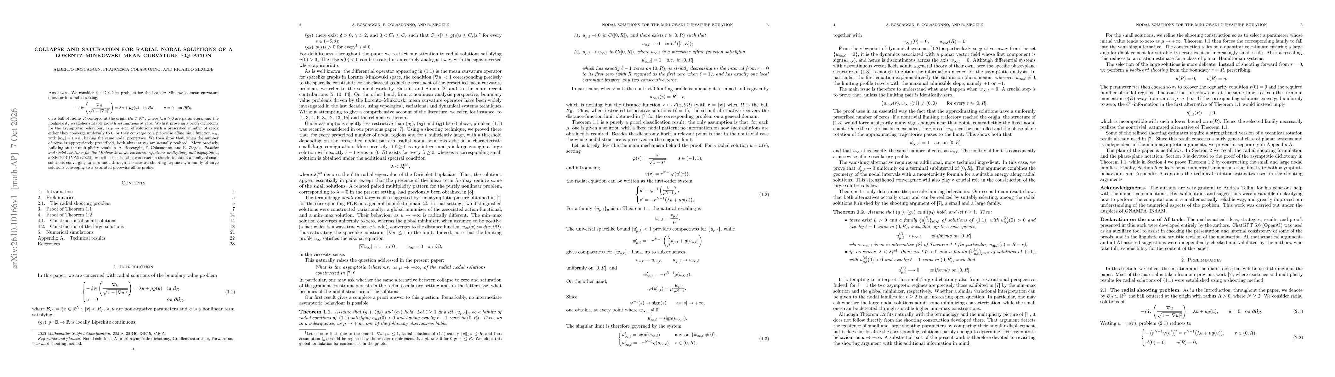 Thumbnail for Collapse and saturation for radial nodal solutions of a Lorentz--Minkowski mean curvature equation