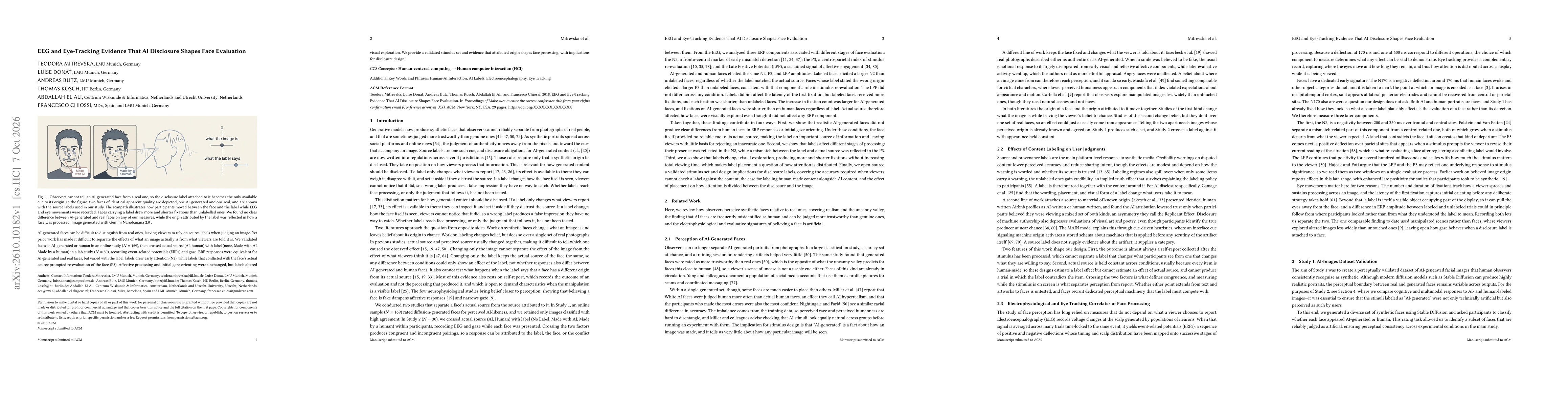 Thumbnail for EEG and Eye-Tracking Evidence That AI Disclosure Shapes Face Evaluation