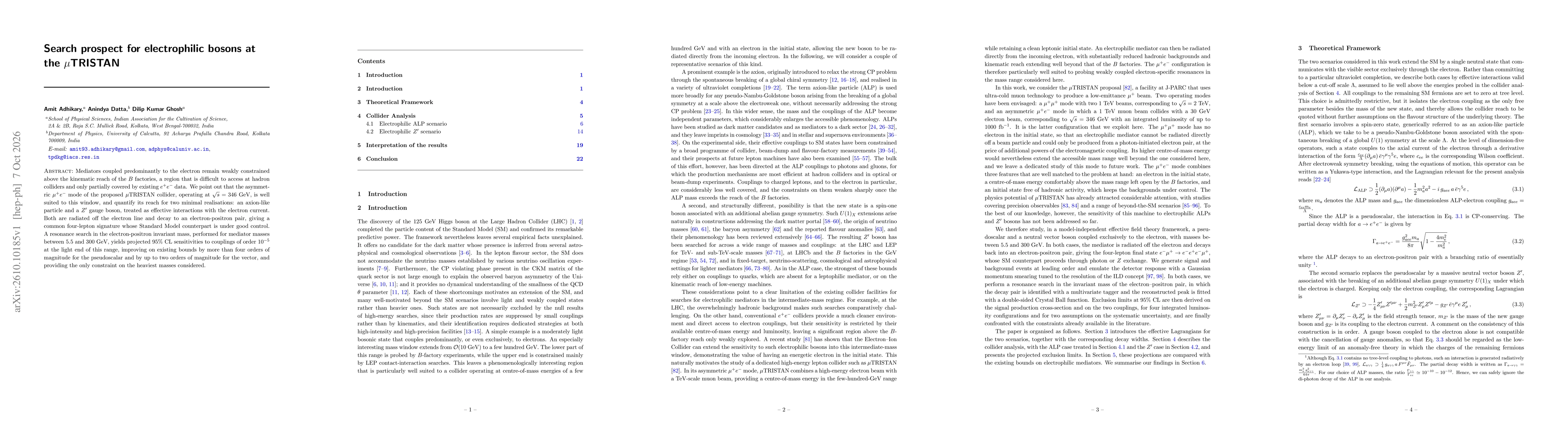 Thumbnail for Search prospect for electrophilic bosons at the $μ$TRISTAN