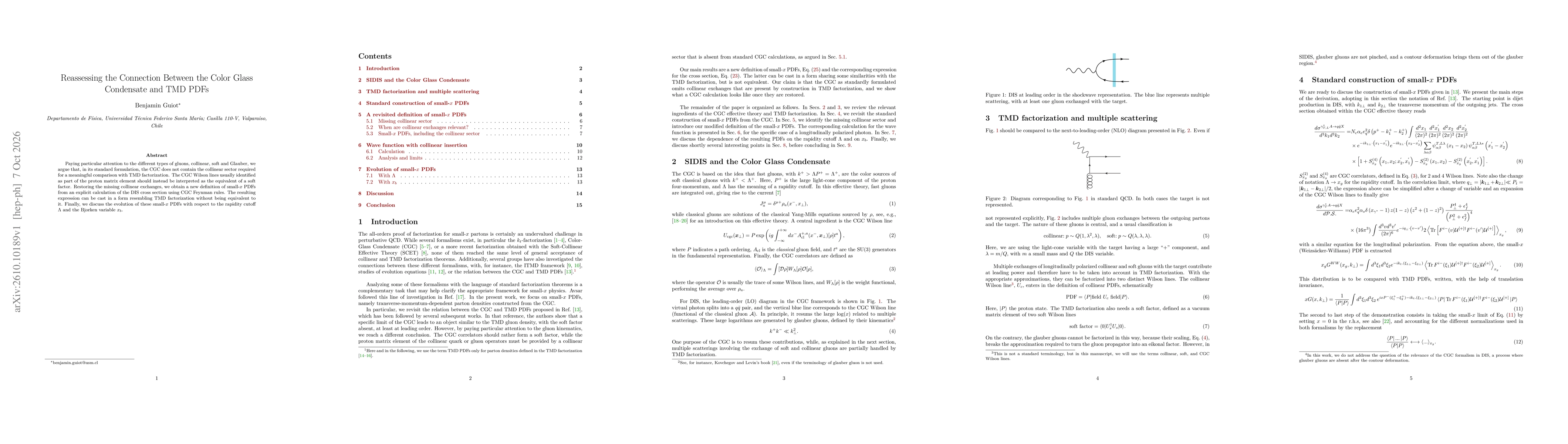 Thumbnail for Reassessing the Connection Between the Color Glass Condensate and TMD PDFs