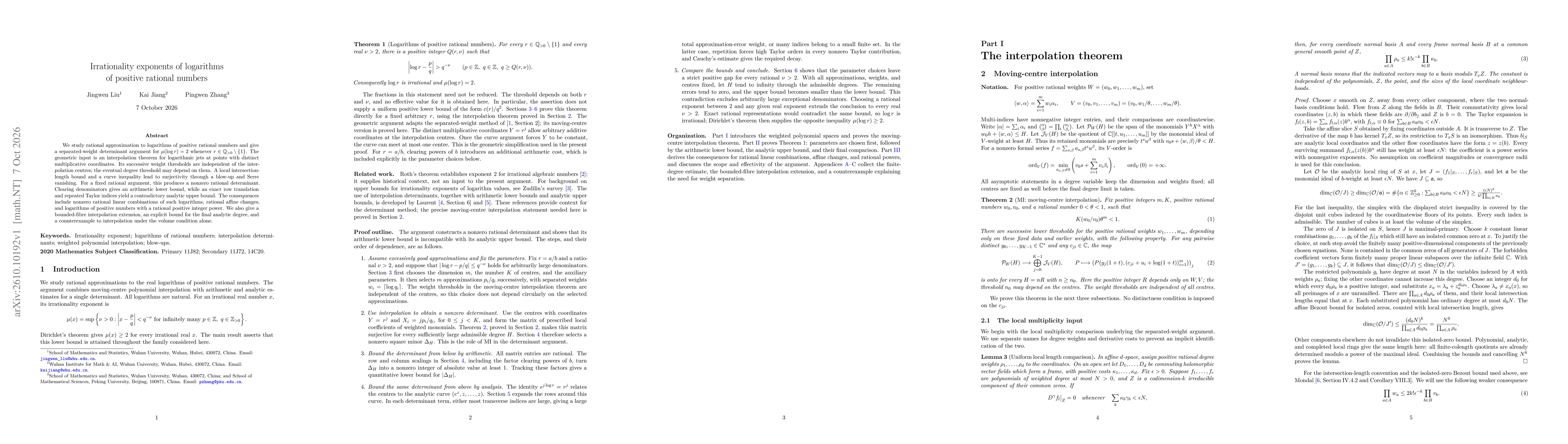 Thumbnail for Irrationality exponents of logarithms of positive rational numbers