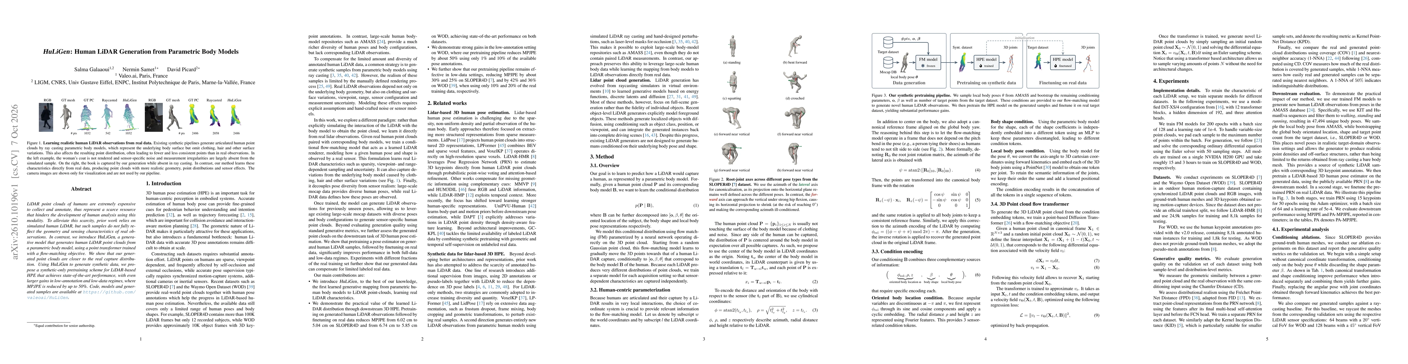 Thumbnail for HuLiGen: Human LiDAR Generation from Parametric Body Models