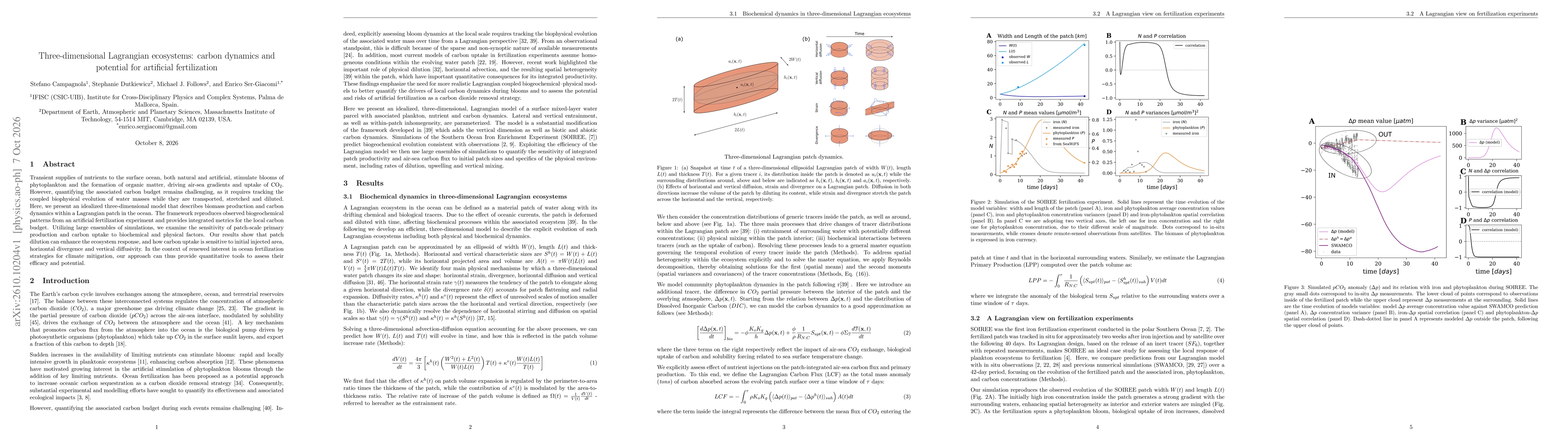 Thumbnail for Three-dimensional Lagrangian ecosystems: carbon dynamics and potential for artificial fertilization