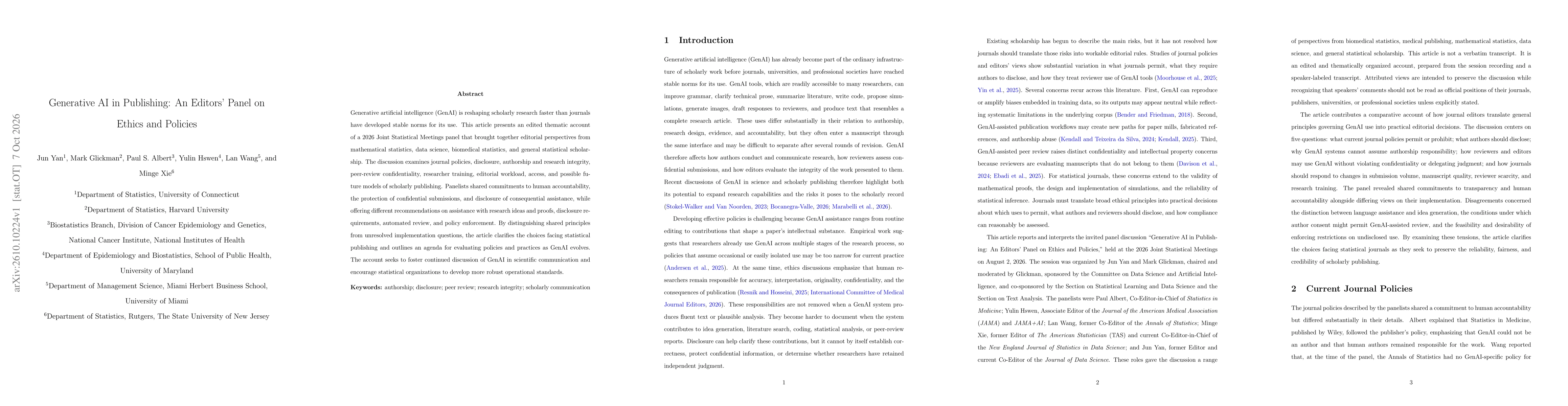 Thumbnail for Generative AI in Publishing: An Editors' Panel on Ethics and Policies