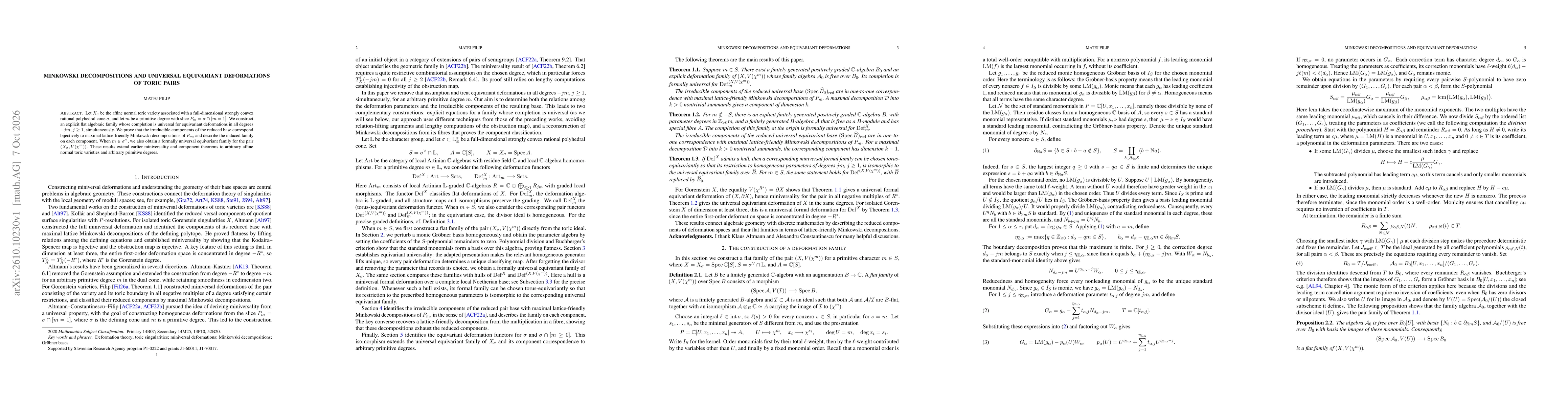 Thumbnail for Minkowski decompositions and universal equivariant deformations of toric pairs