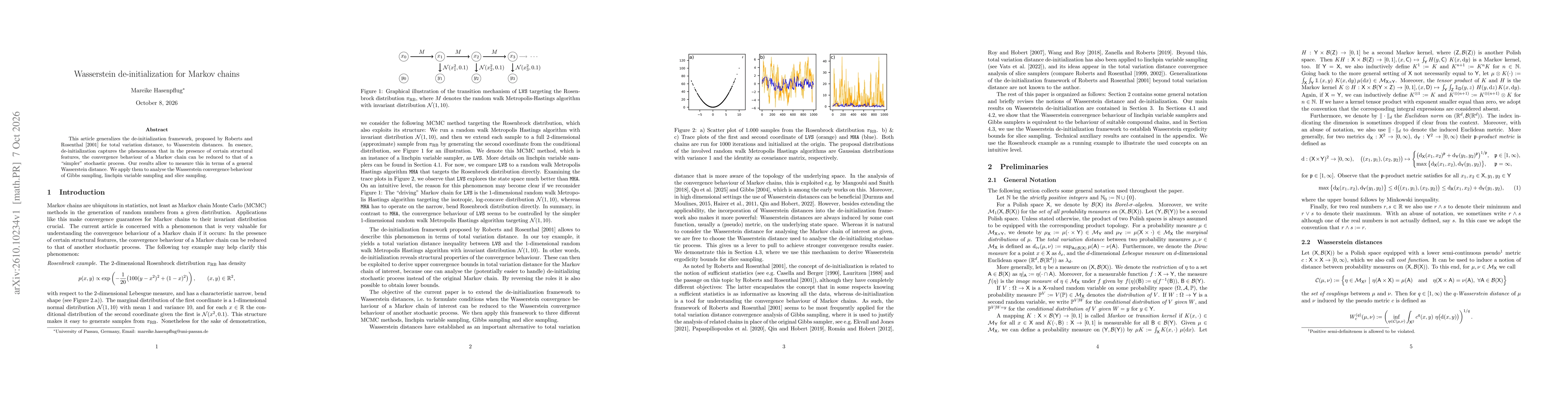 Thumbnail for Wasserstein de-initialization for Markov chains