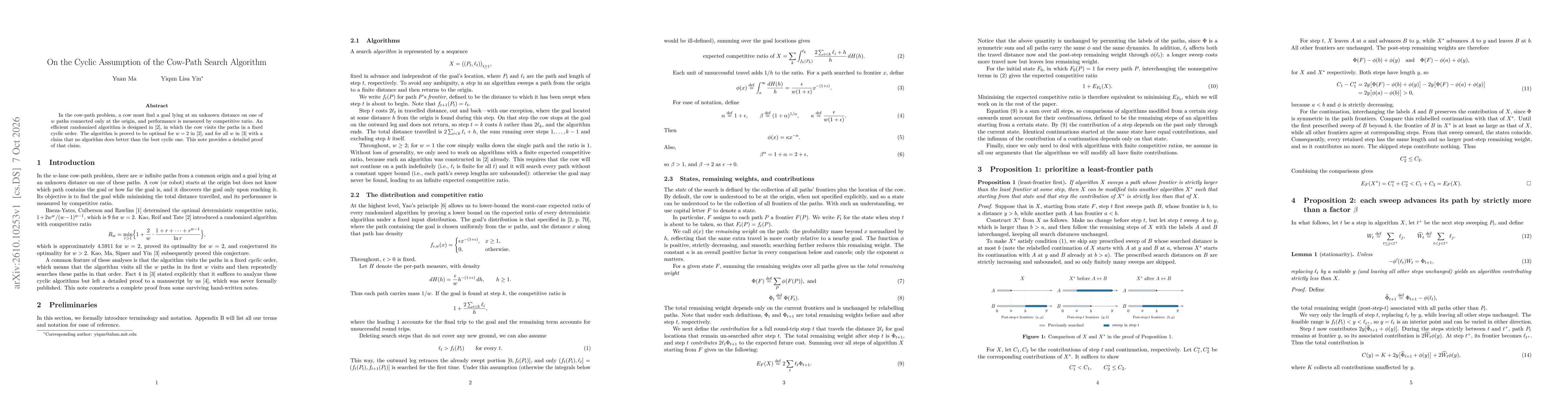 Thumbnail for On the Cyclic Assumption of the Cow-Path Search Algorithm