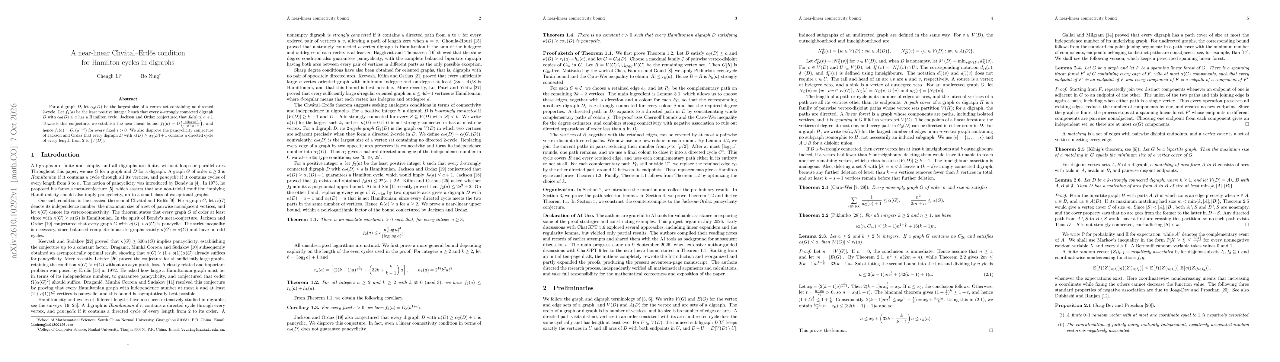Thumbnail for A near-linear Chvátal--Erdős condition for Hamilton cycles in digraphs