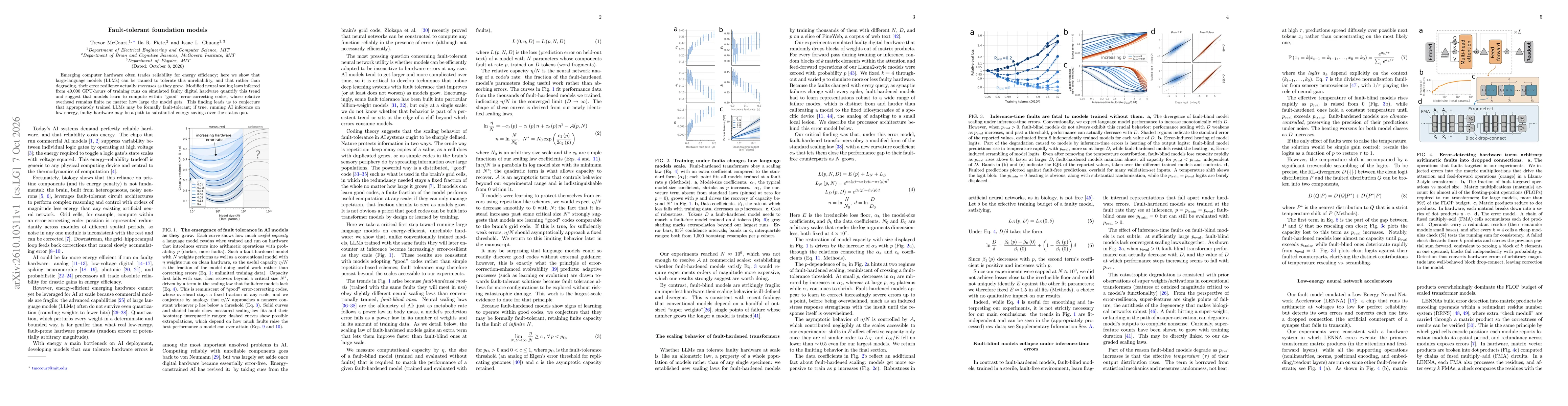 Thumbnail for Fault-tolerant foundation models