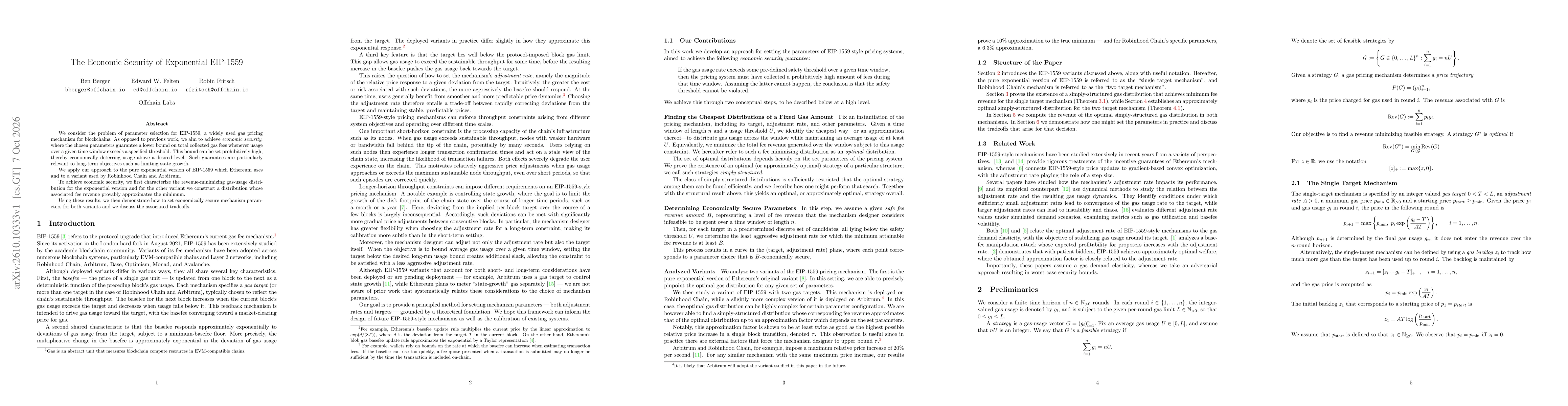 Thumbnail for The Economic Security of Exponential EIP-1559