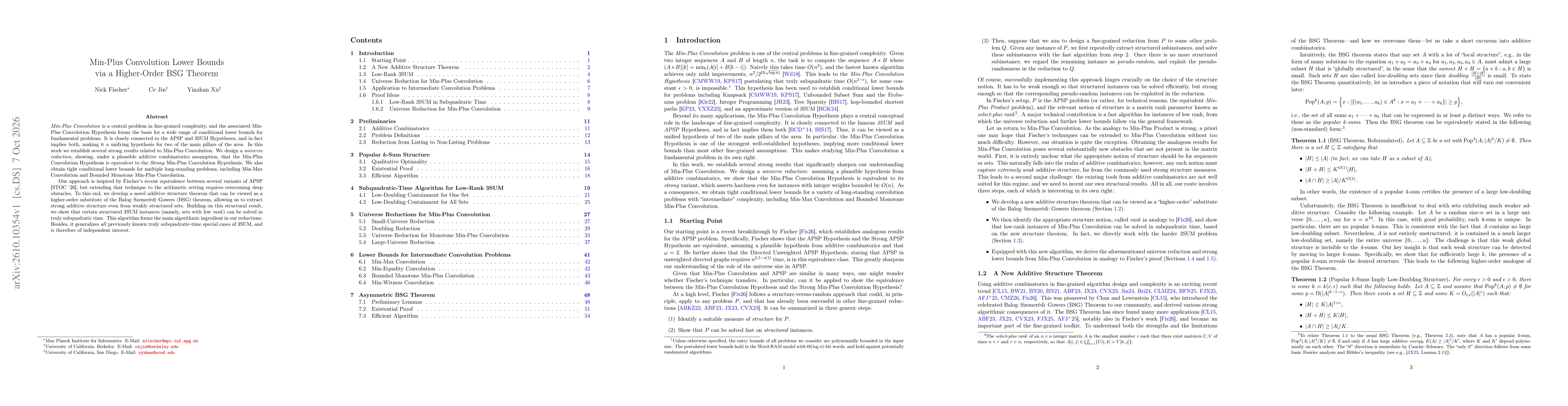 Thumbnail for Min-Plus Convolution Lower Bounds via a Higher-Order BSG Theorem
