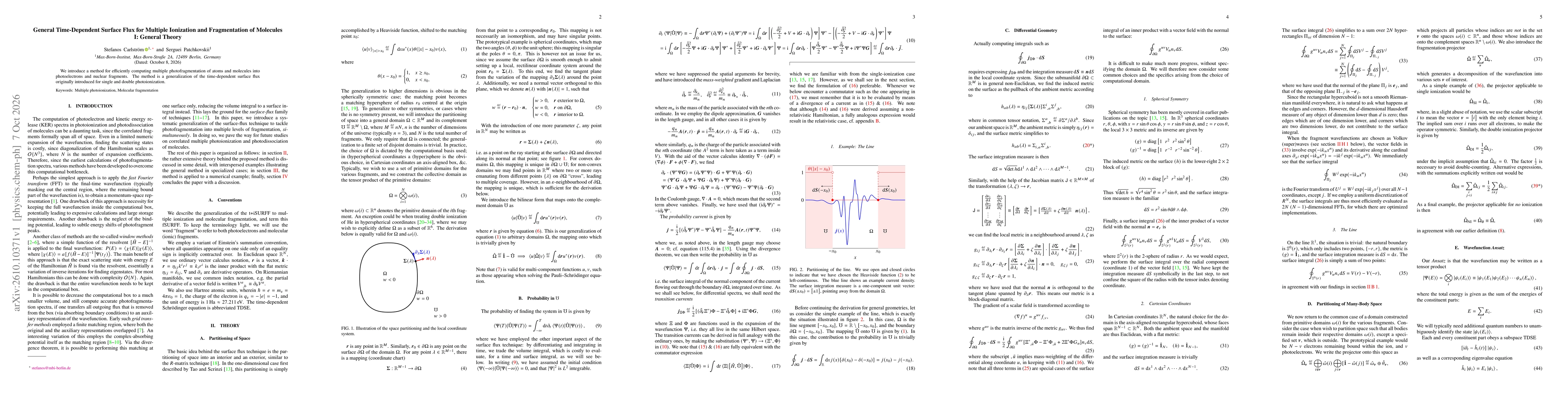 Thumbnail for General Time-Dependent Surface Flux for Multiple Ionization and Fragmentation of Molecules. I: General Theory