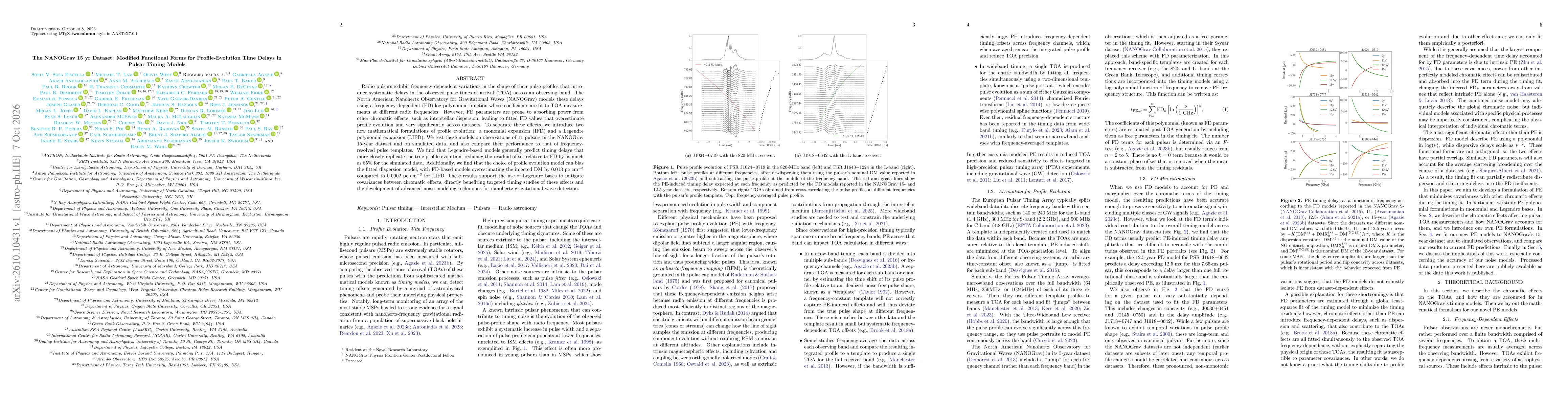 Thumbnail for The NANOGrav 15 yr Dataset: Modified Functional Forms for Profile-Evolution Time Delays in Pulsar Timing Models