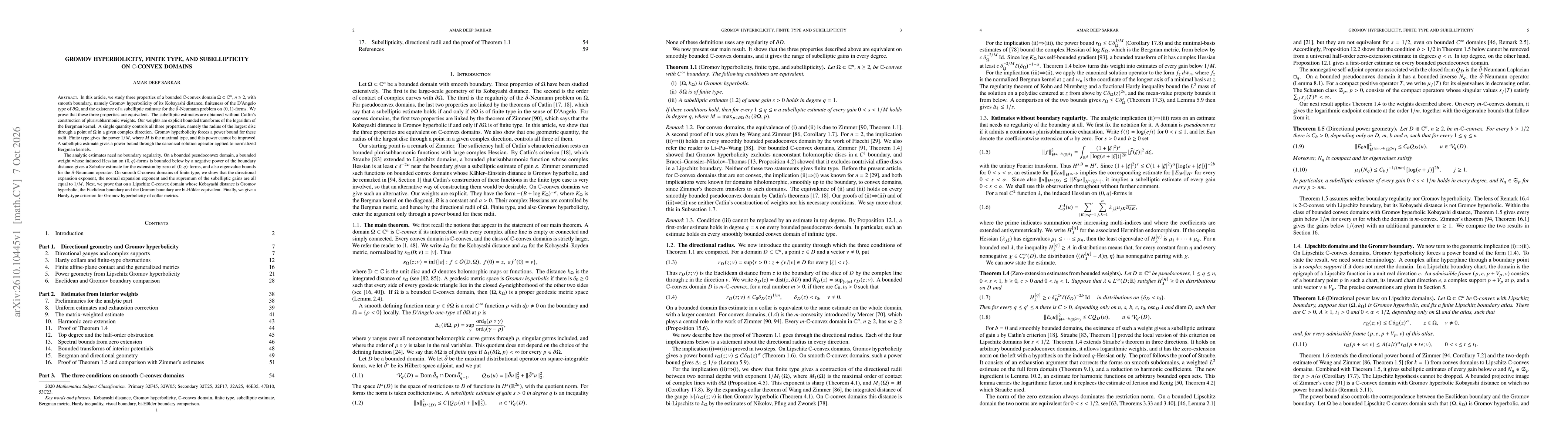 Thumbnail for Gromov hyperbolicity, finite type, and subellipticity on $\mathbb{C}$-convex domains