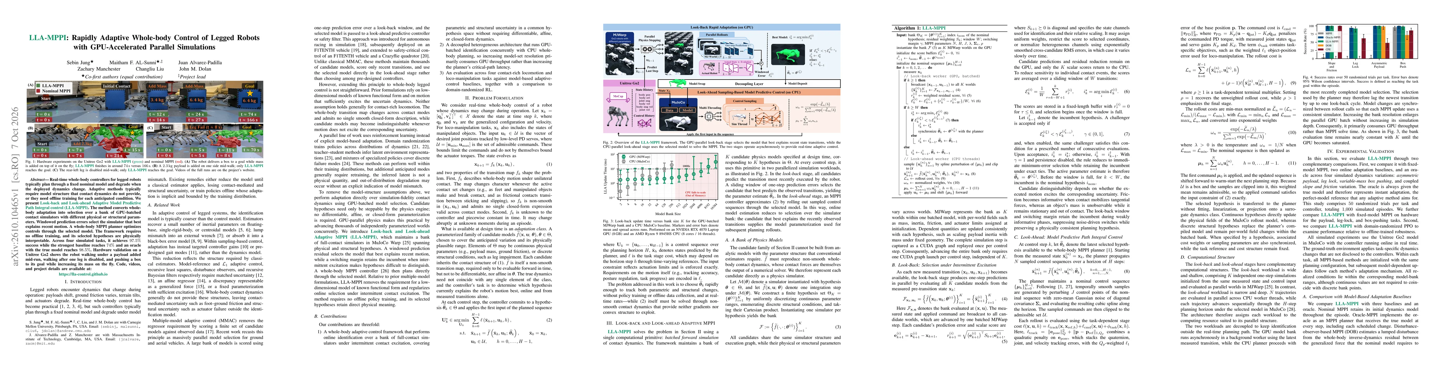 Thumbnail for LLA-MPPI: Rapidly Adaptive Whole-body Control of Legged Robots with GPU-Accelerated Parallel Simulations
