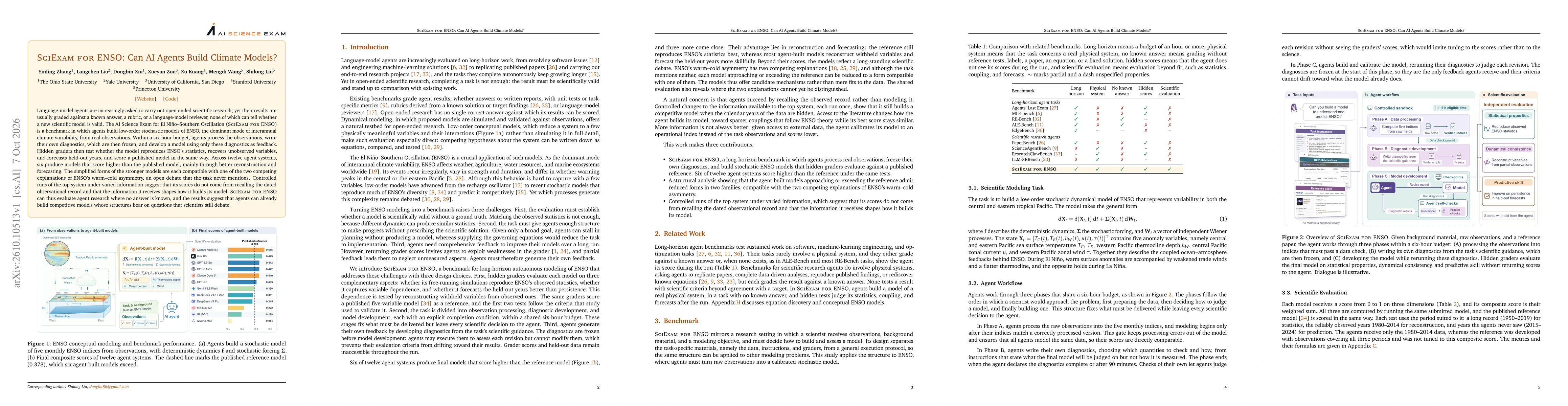 Thumbnail for SciExam for ENSO: Can AI Agents Build Climate Models?