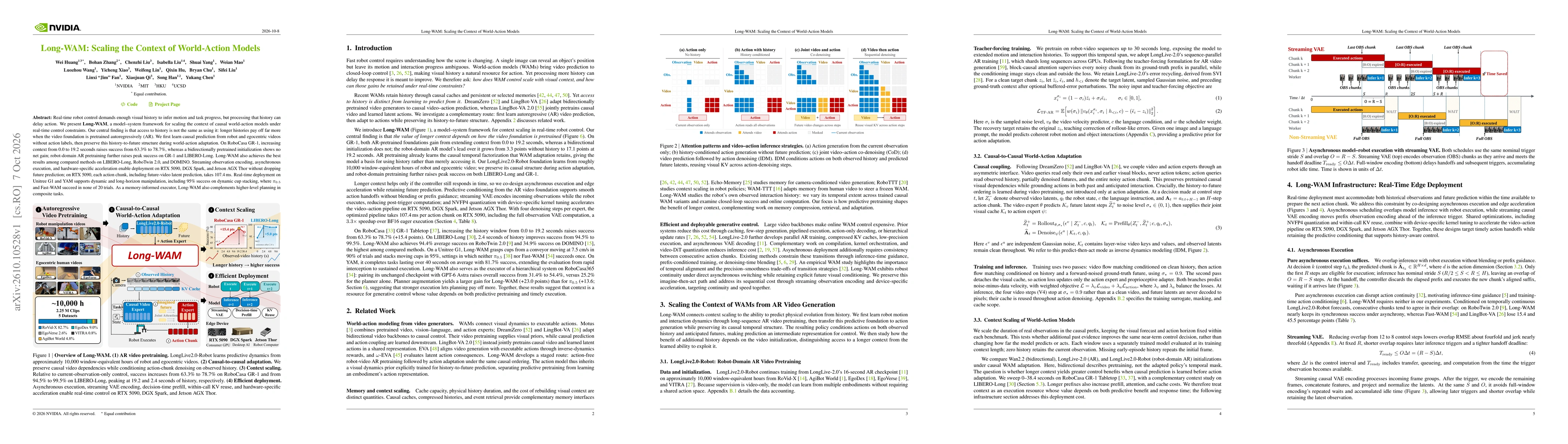 Thumbnail for Long-WAM: Scaling the Context of World-Action Models