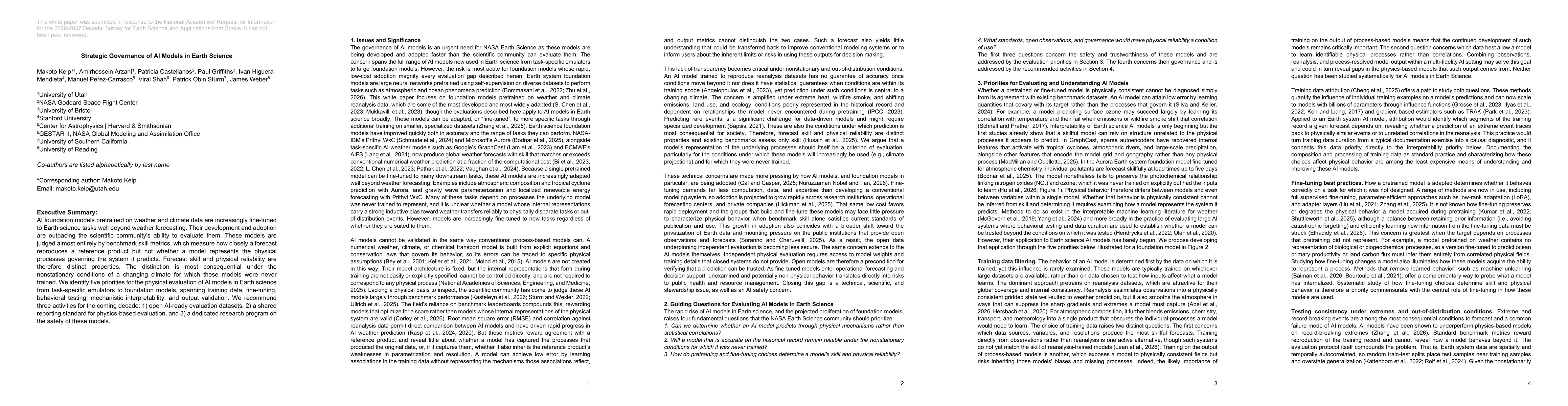 Thumbnail for Strategic Governance of AI Models in Earth Science