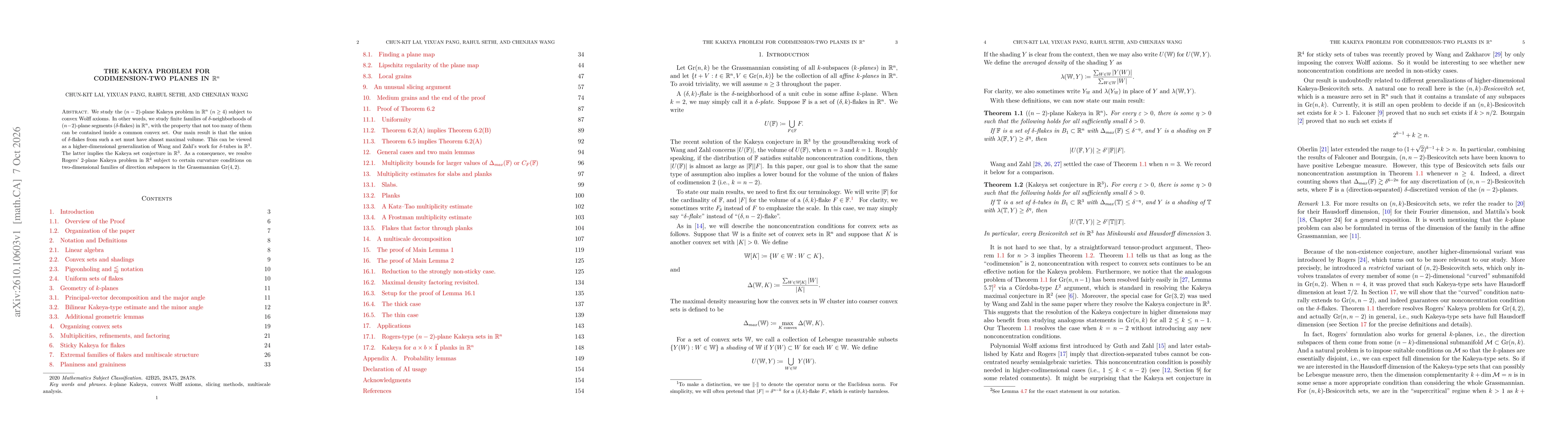 Thumbnail for The Kakeya problem for codimension-two planes in $\mathbb{R}^n$