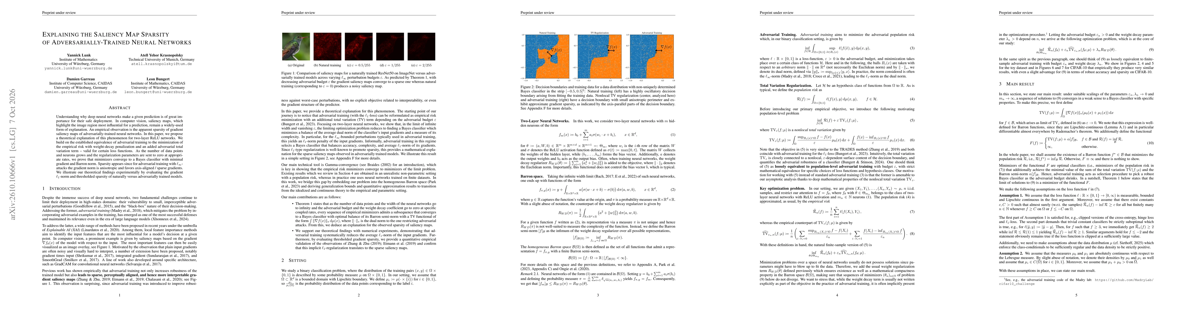 Thumbnail for Explaining the Saliency Map Sparsity of Adversarially-Trained Neural Networks