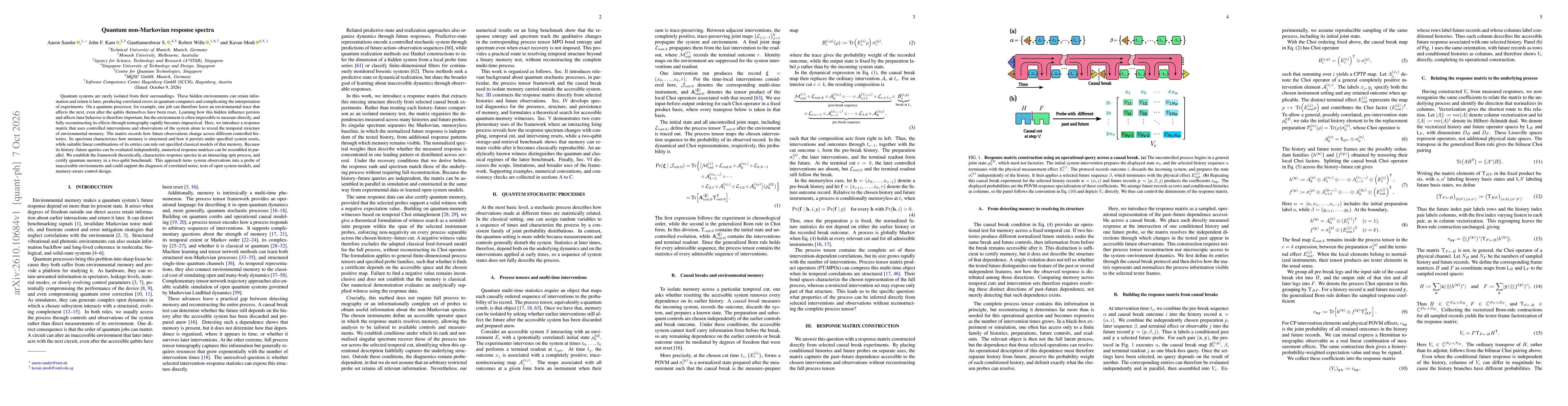Thumbnail for Quantum non-Markovian response spectra