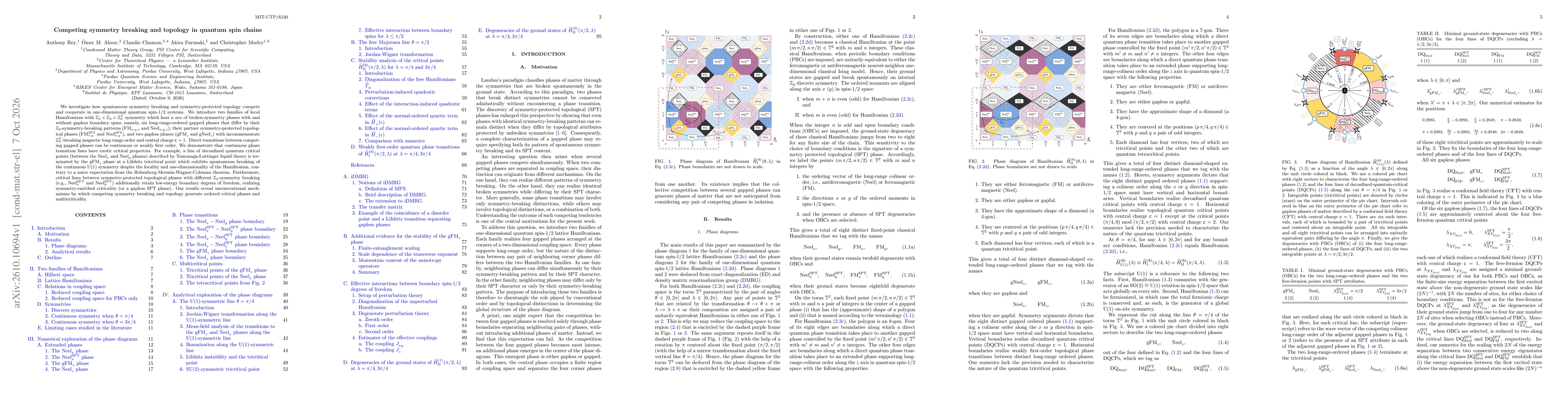 Thumbnail for Competing symmetry breaking and topology in quantum spin chains