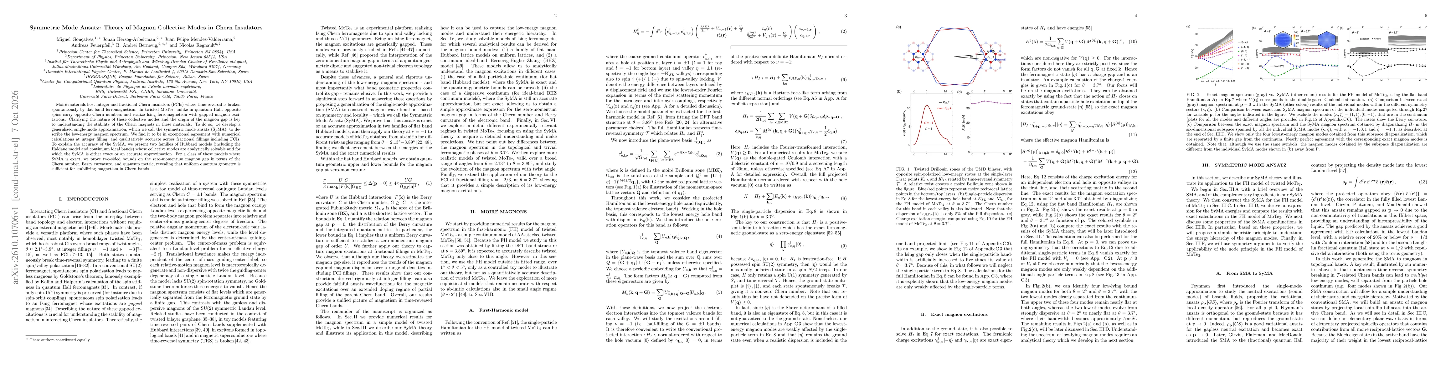 Thumbnail for Symmetric Mode Ansatz: Theory of Magnon Collective Modes in Chern Insulators