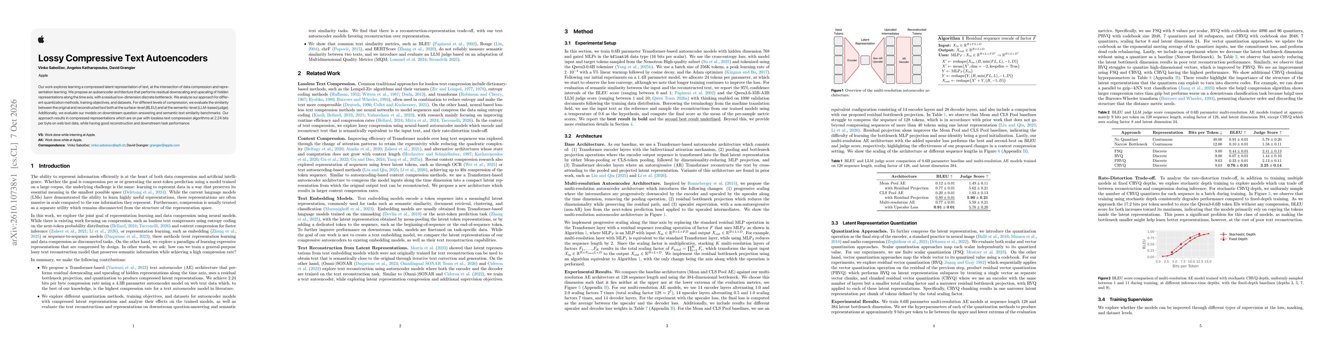 Thumbnail for Lossy Compressive Text Autoencoders