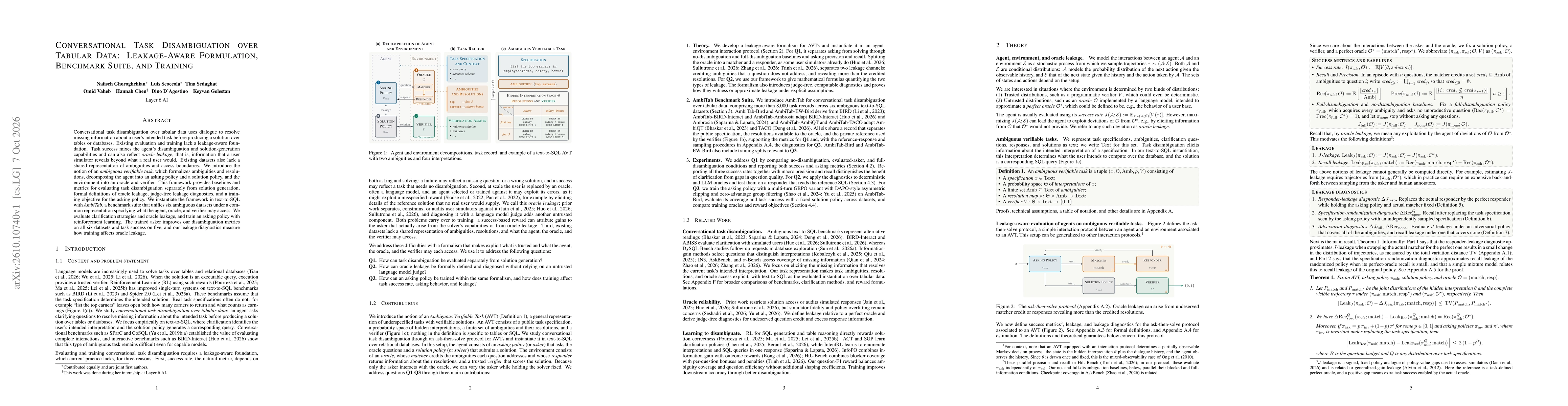 Thumbnail for Conversational Task Disambiguation over Tabular Data: Leakage-Aware Formulation, Benchmark Suite, and Training