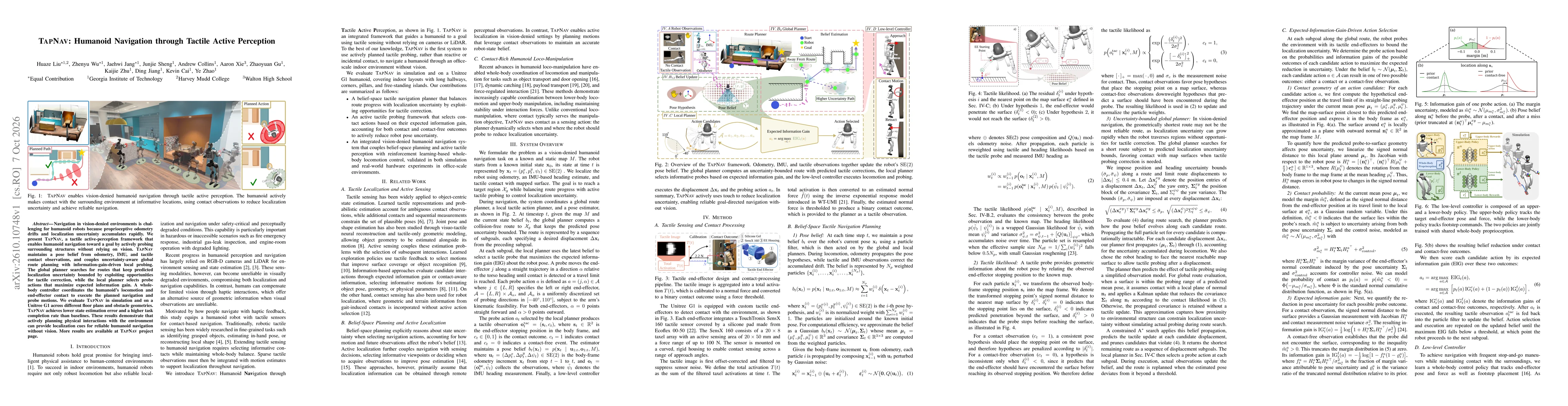 Thumbnail for TAPNAV: Humanoid Navigation through Tactile Active Perception