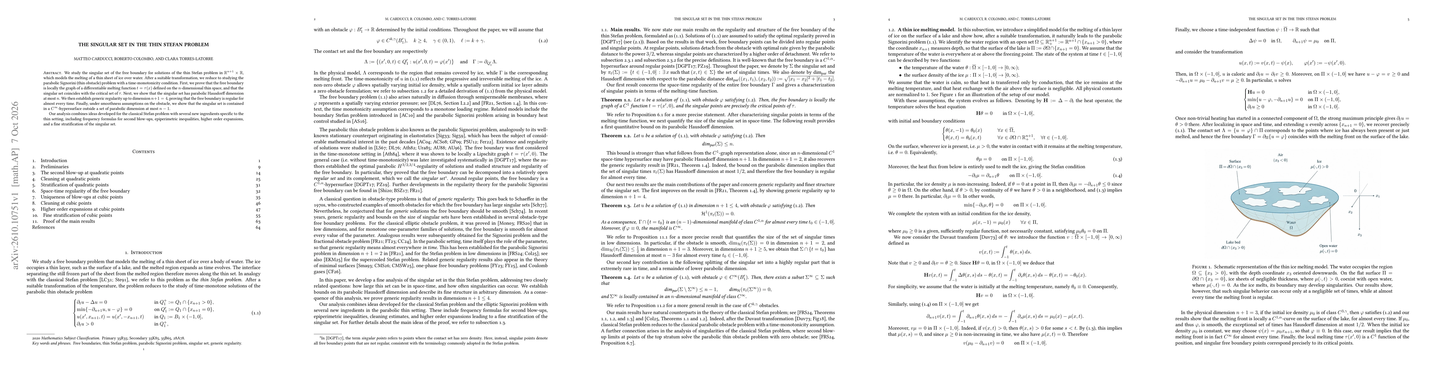 Thumbnail for The singular set in the thin Stefan problem