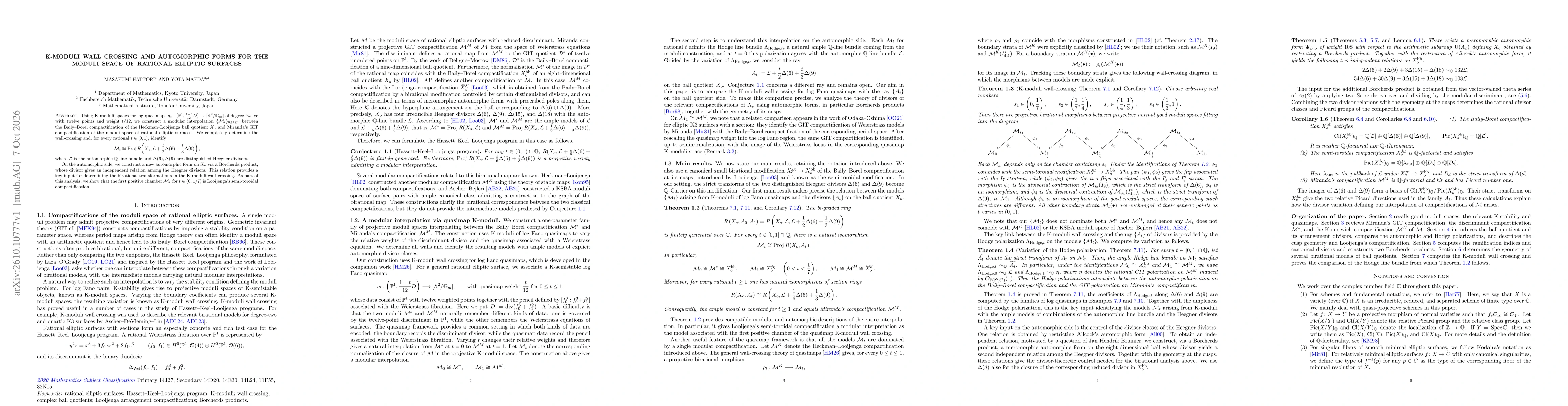 Thumbnail for K-Moduli Wall Crossing and Automorphic Forms for the Moduli Space of Rational Elliptic Surfaces