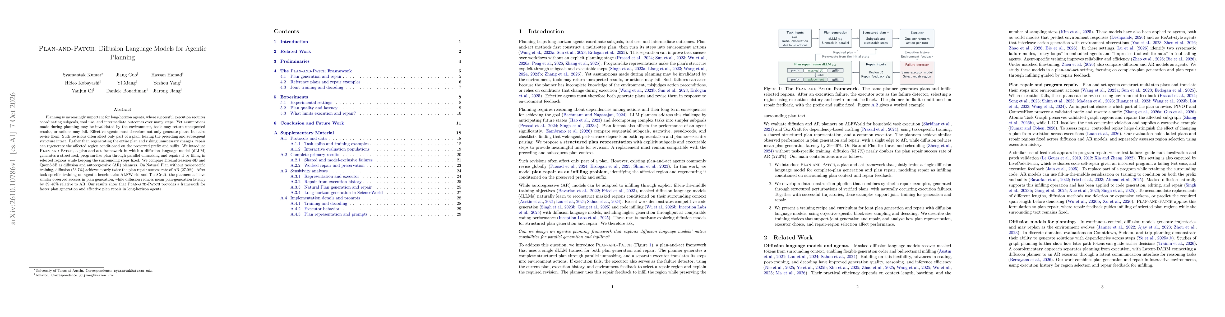 Thumbnail for Plan-and-Patch: Diffusion Language Models for Agentic Planning