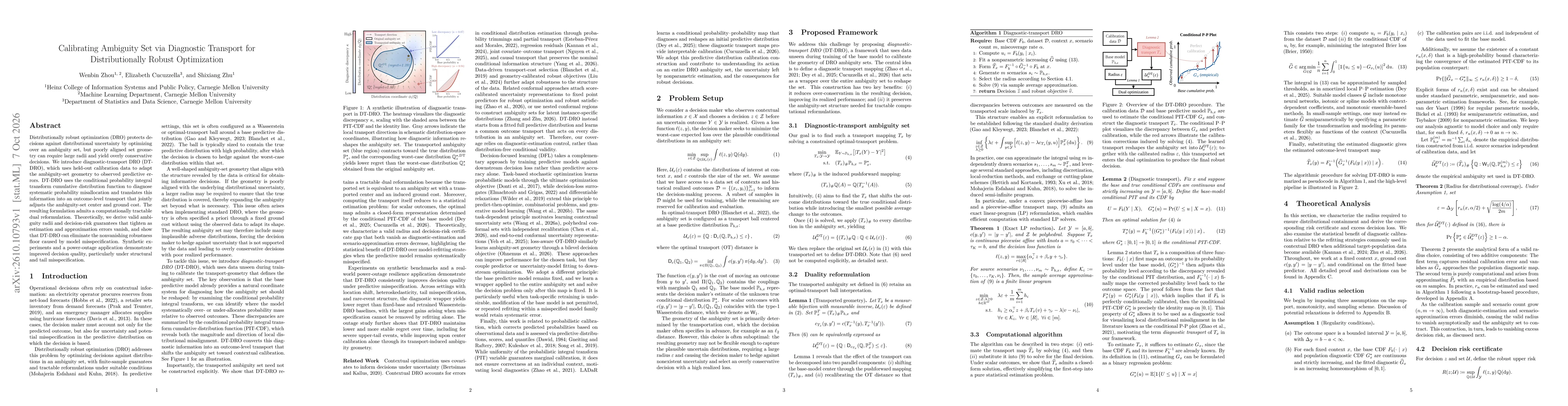 Thumbnail for Calibrating Ambiguity Set via Diagnostic Transport for Distributionally Robust Optimization