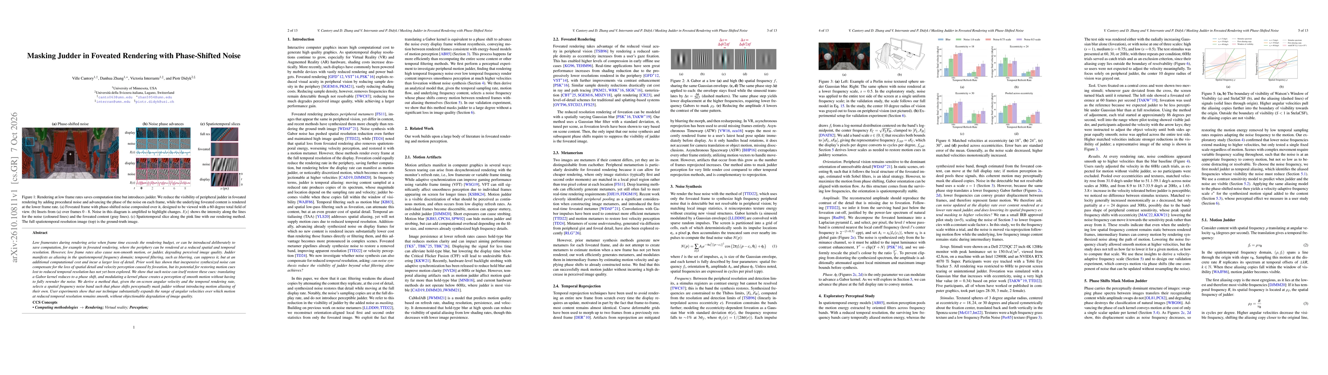 Thumbnail for Masking Judder in Foveated Rendering with Phase-Shifted Noise