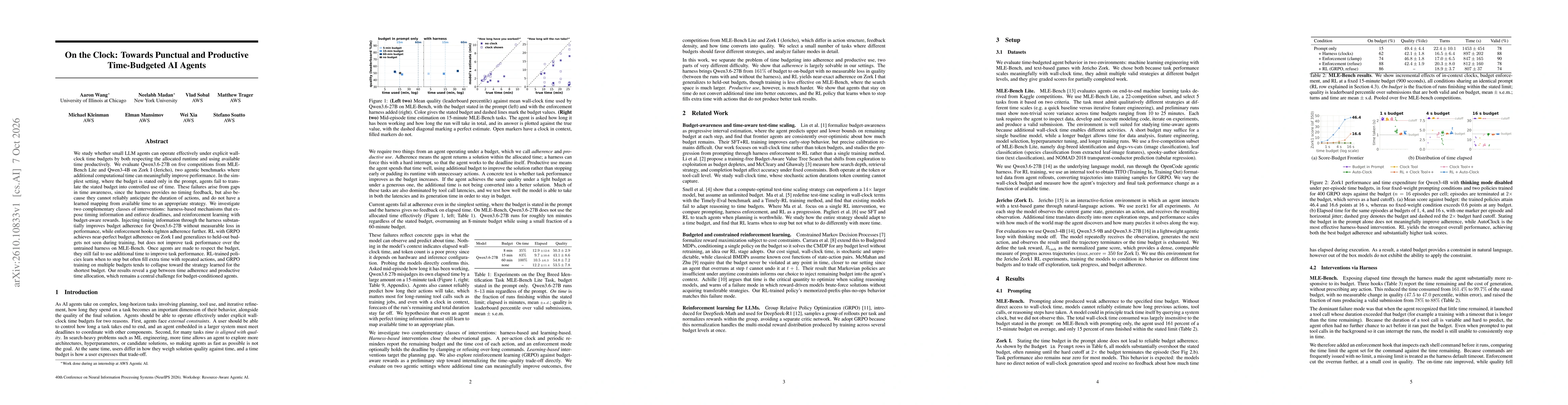 Thumbnail for On the Clock: Towards Punctual and Productive Time-Budgeted AI Agents