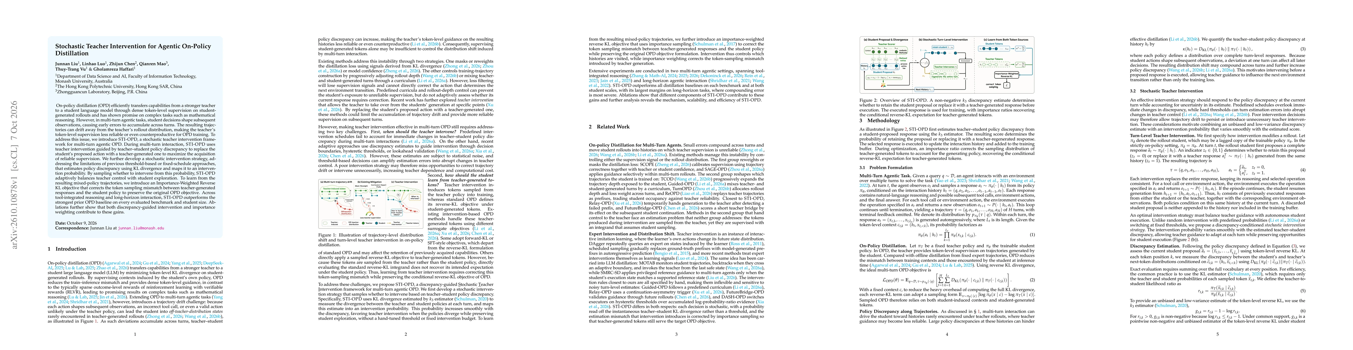 Thumbnail for Stochastic Teacher Intervention for Agentic On-Policy Distillation
