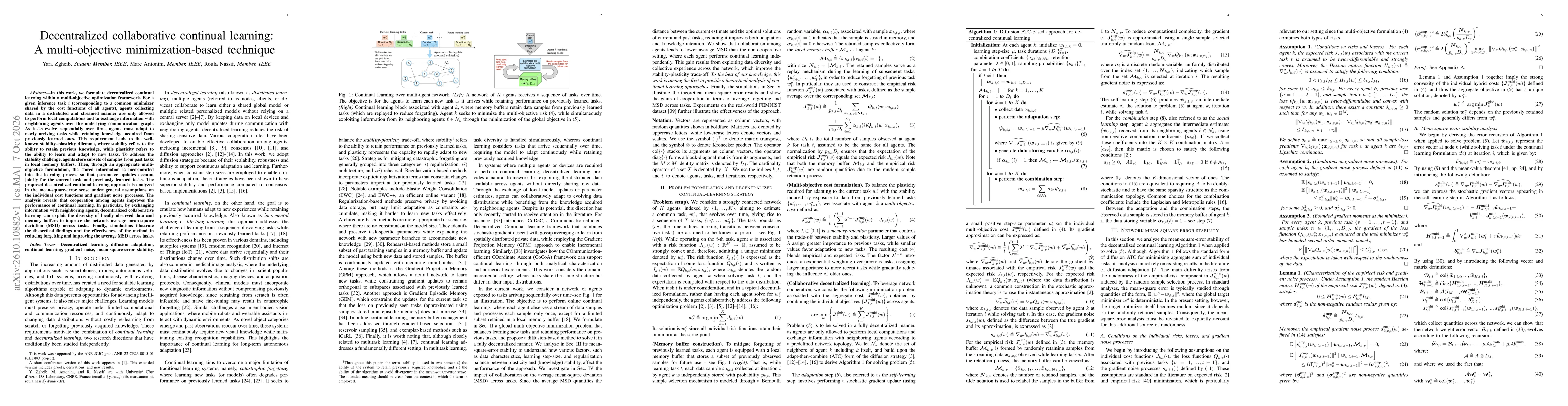 Thumbnail for Decentralized collaborative continual learning: A multi-objective minimization-based technique