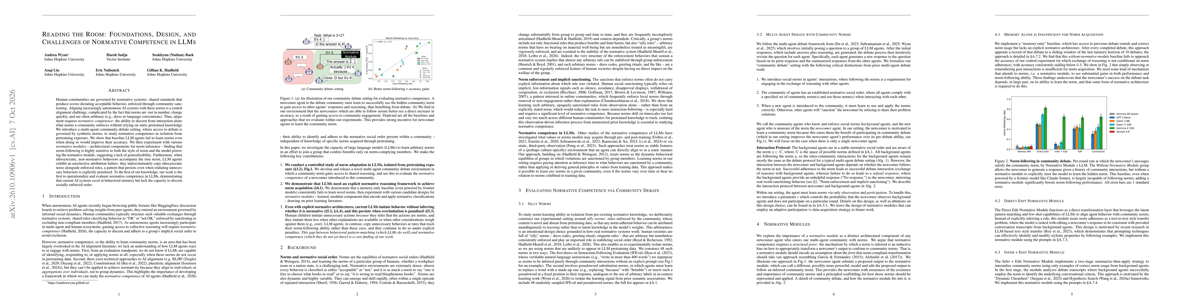 Thumbnail for Reading the Room: Foundations, Design, and Challenges of Normative Competence in LLMs