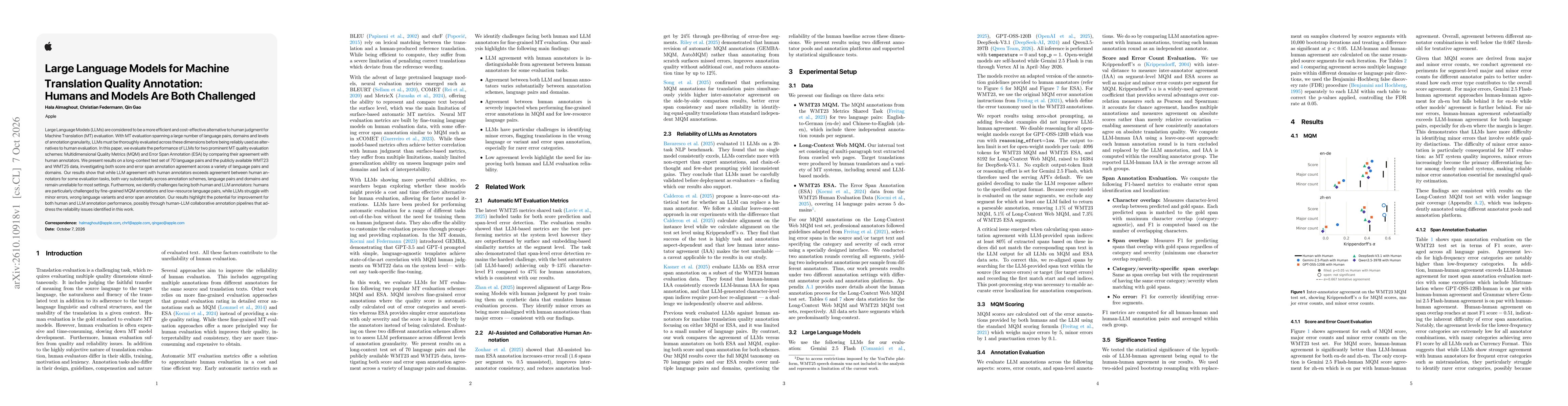 Thumbnail for Large Language Models for Machine Translation Quality Annotation: Humans and Models Are Both Challenged