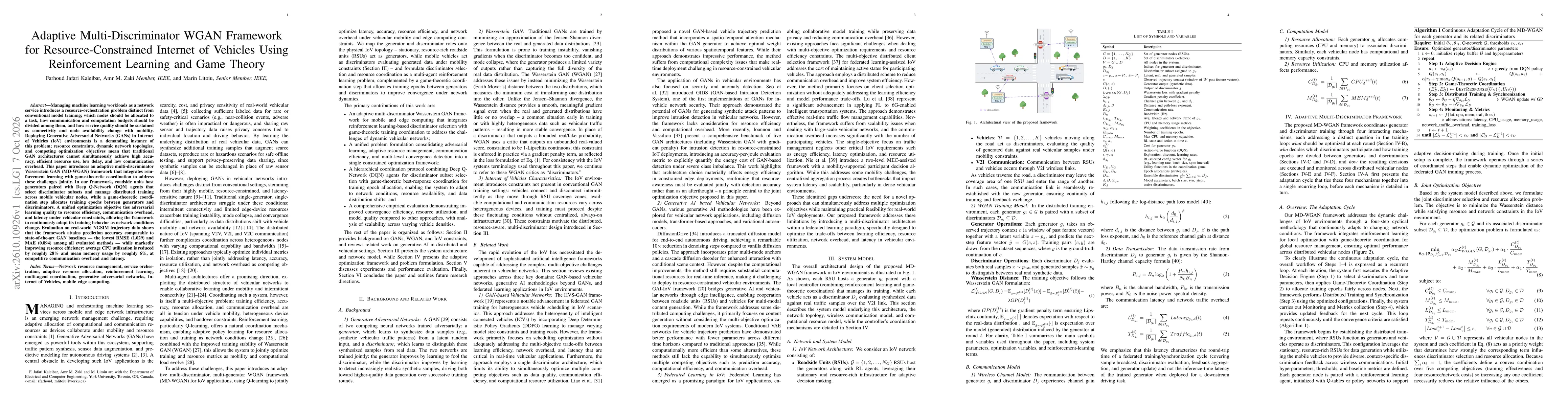 Thumbnail for Adaptive Multi-Discriminator WGAN Framework for Resource-Constrained Internet of Vehicles Using Reinforcement Learning and Game Theory