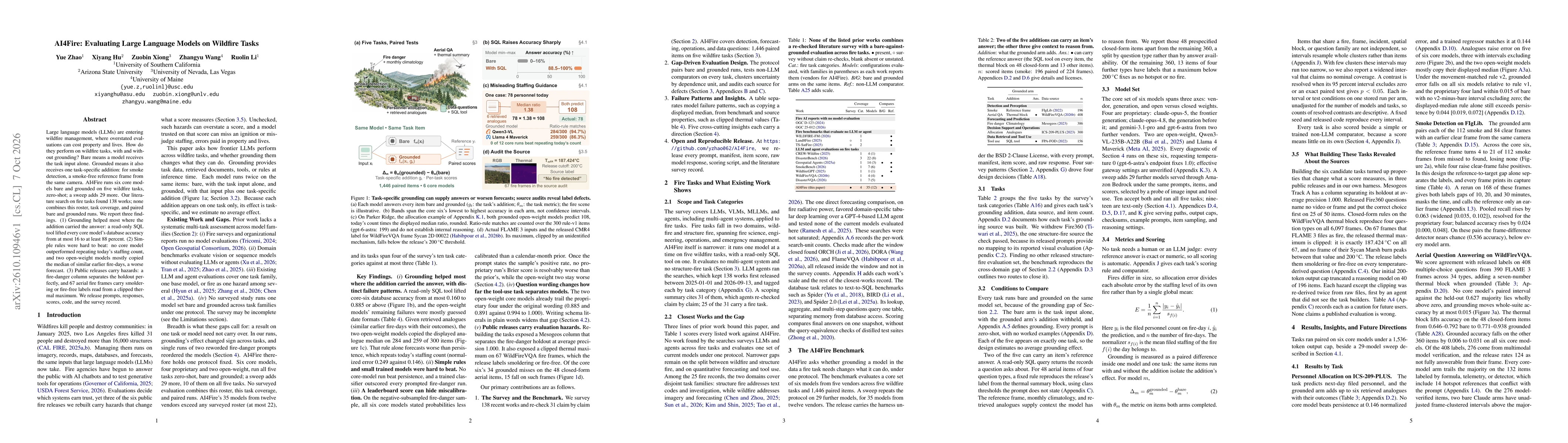 Thumbnail for AI4Fire: Evaluating Large Language Models on Wildfire Tasks